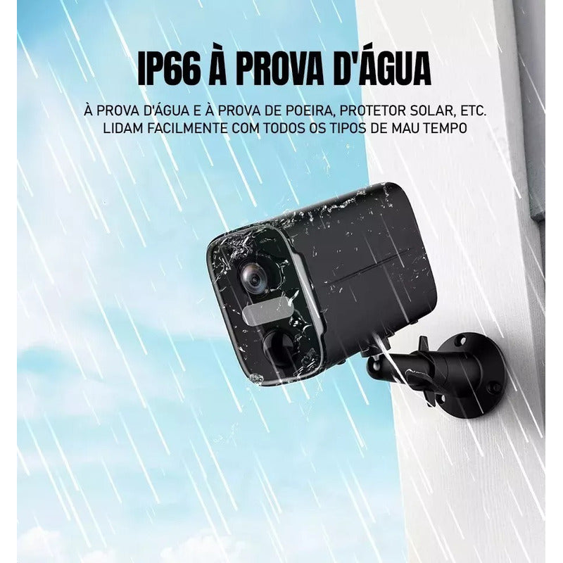 Câmera De Segurança Solar Bateria S6 Wi-fi Full Hd 1080p