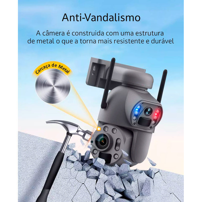 Câmera De Segurança Wi-fi 4g Solar Zoom 36x 4k Uhd.