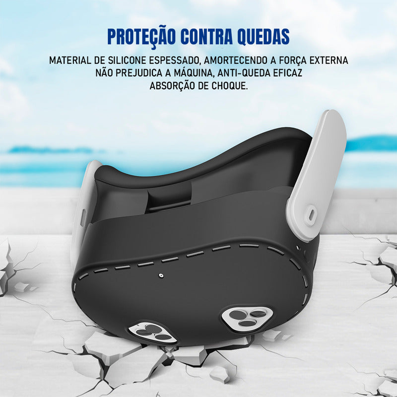 Capa Anti Impacto Protetora Frontal Silicone Para Quest 3s