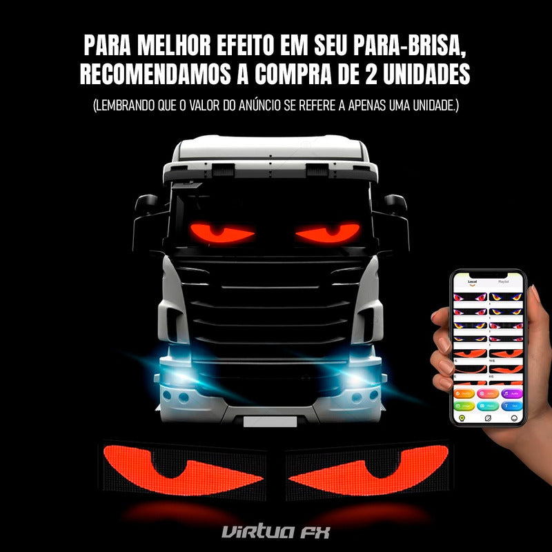 Tela Led Flexível Imagens E Textos Coloridos 60x12cm - Ip65