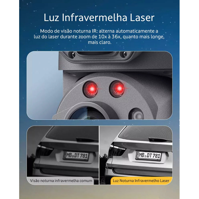 Câmera De Segurança Wi-fi 4g Solar Zoom 36x 4k Uhd.